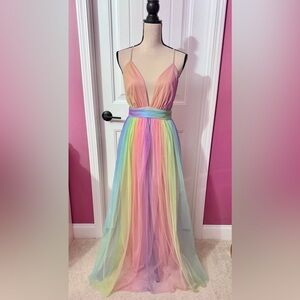 VICI Wonderland Rainbow Tulle Dress Size S